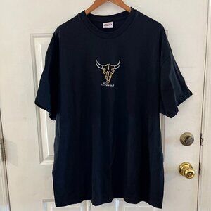 Texas Longhorn Unisex Heavyweight Black Tee Shirt Sz 2XL
